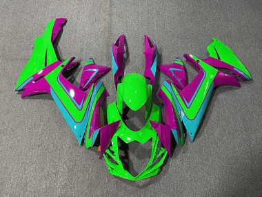 2011-2024 Grün Hellblau & Magenta GSXR 600-750 Verkleidung