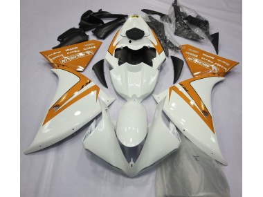 2012-2014 Glänzend Weiß & Orange R1 Verkleidung