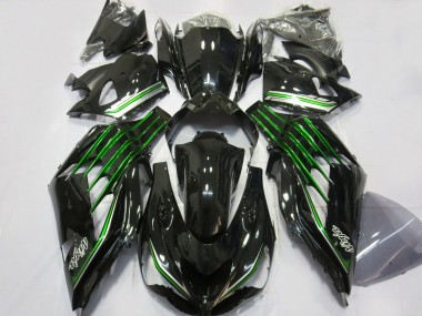 2012-2021 Schwarz Glänzend Mit Grün ZX14R Verkleidung
