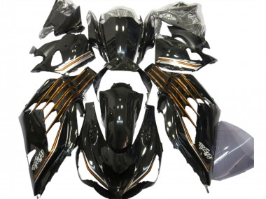 2012-2021 Schwarz Glänzend & Orange ZX14R Verkleidung