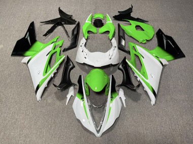 2013-2016 Glänzend Weiß & Grün Daytona 675 Verkleidung