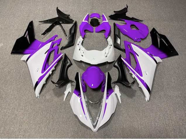 2013-2016 Glänzend Weiß & Lila Daytona 675 Verkleidung