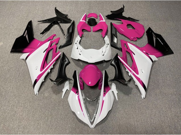 2013-2016 Glänzend Weiß & Pink Daytona 675 Verkleidung