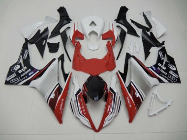2013-2016 Rot Weiß & Schwarz Stil Daytona 675 Verkleidung