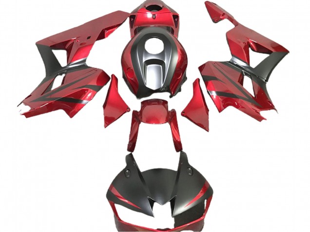 2013-2023 Tiefrot & Matt Schwarz CBR600RR Verkleidung 2013-2023 Tiefrot & Matt Schwarz CBR600RR Verkleidung