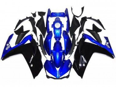 2015-2018 Glänzendes Schwarz & Blau R3 Verkleidung