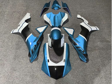 2015-2019 Hellblau & Kohlefaser Akzente R1 Verkleidung