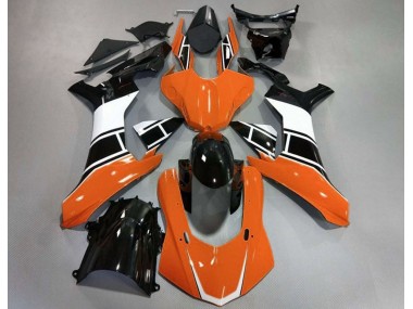 2015-2019 Orange Glänzend Silber & Schwarz R1 Verkleidung