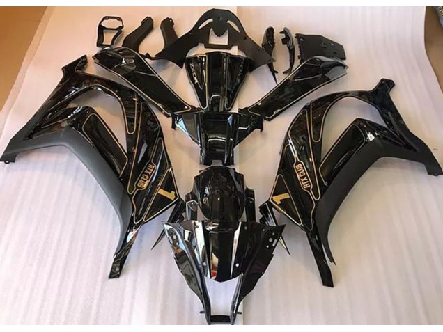 2016-2019 Schwarz & Gold ZX10R Verkleidung 2016-2019 Schwarz & Gold ZX10R Verkleidung